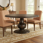 Willow 60 Round Solid Wood Pedestal Dining Table - Beige