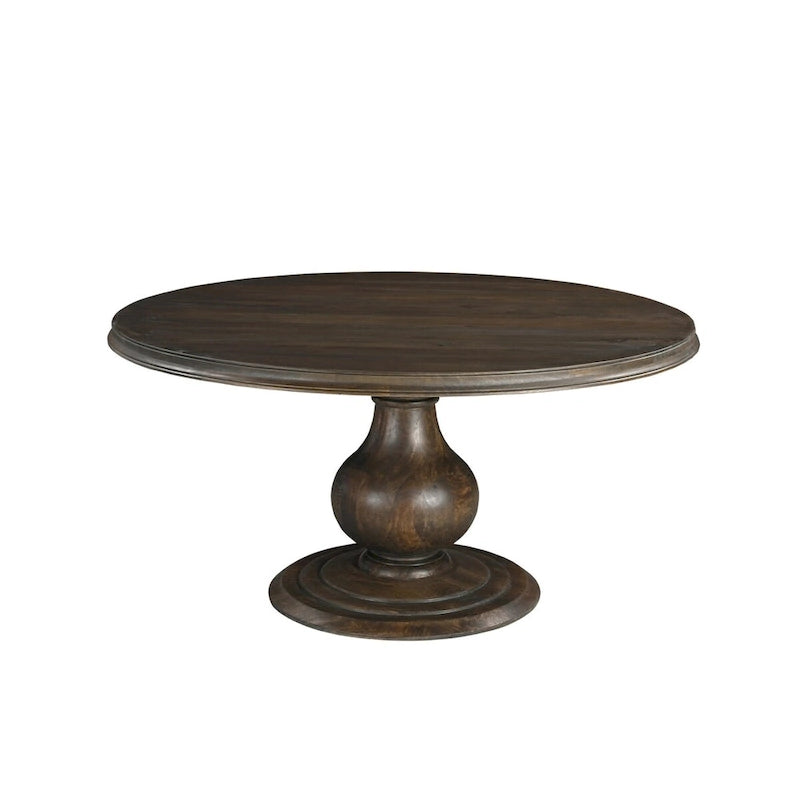 Table à manger piédestal Willow 60 en bois massif - Beige